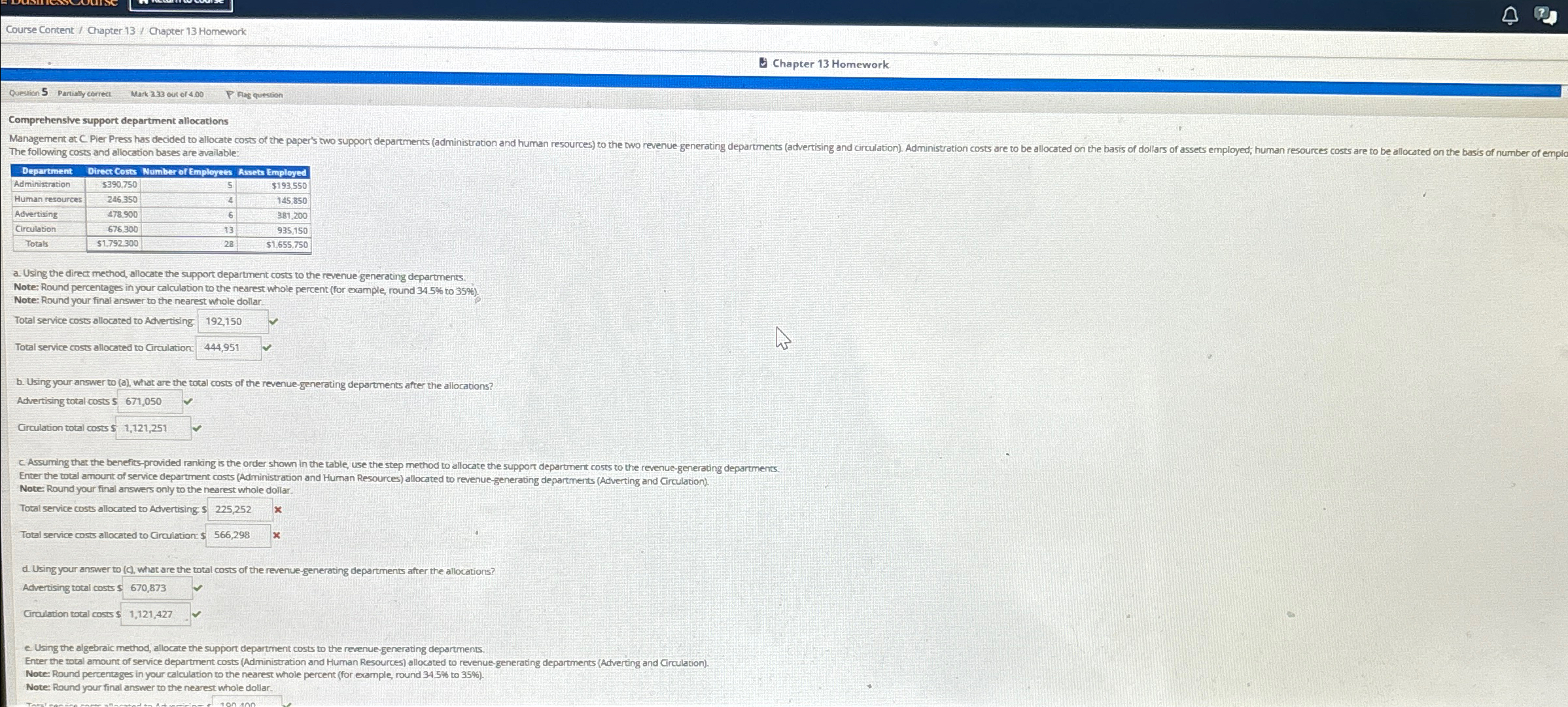 Question Panialy correal Mark 333 out ol 4.00 P Aas question Comprehenslve