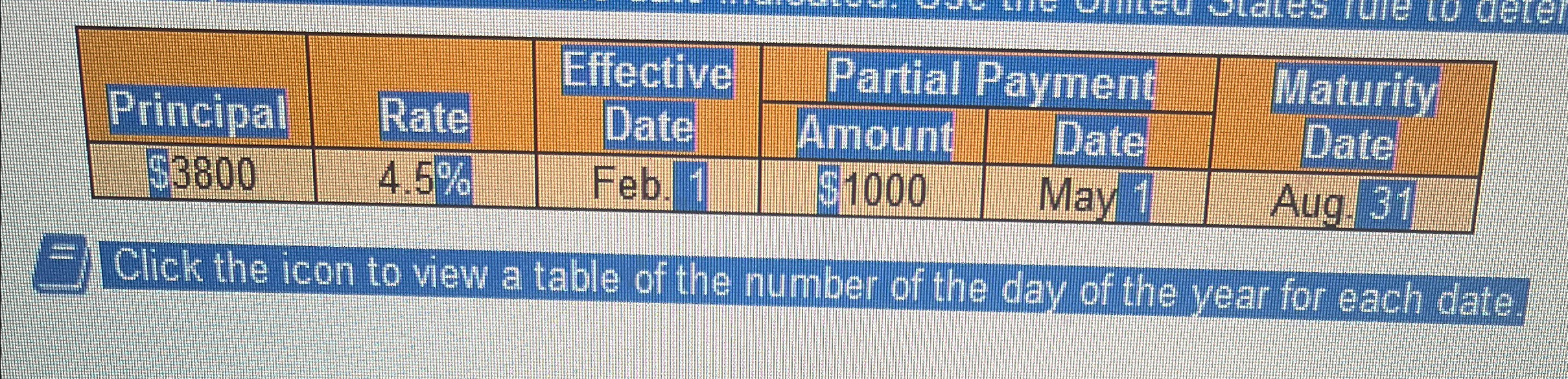 united states rule to determine the balance dir on the the date