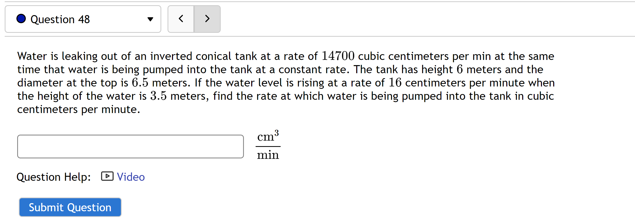 the moment when r = 49. How fast is the area decreasing