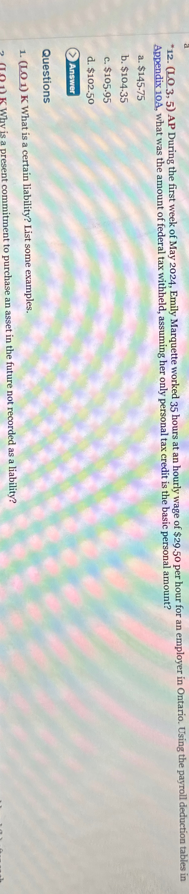  ?**12.(LO 3,5) AP During the first week of May 2024, Emily