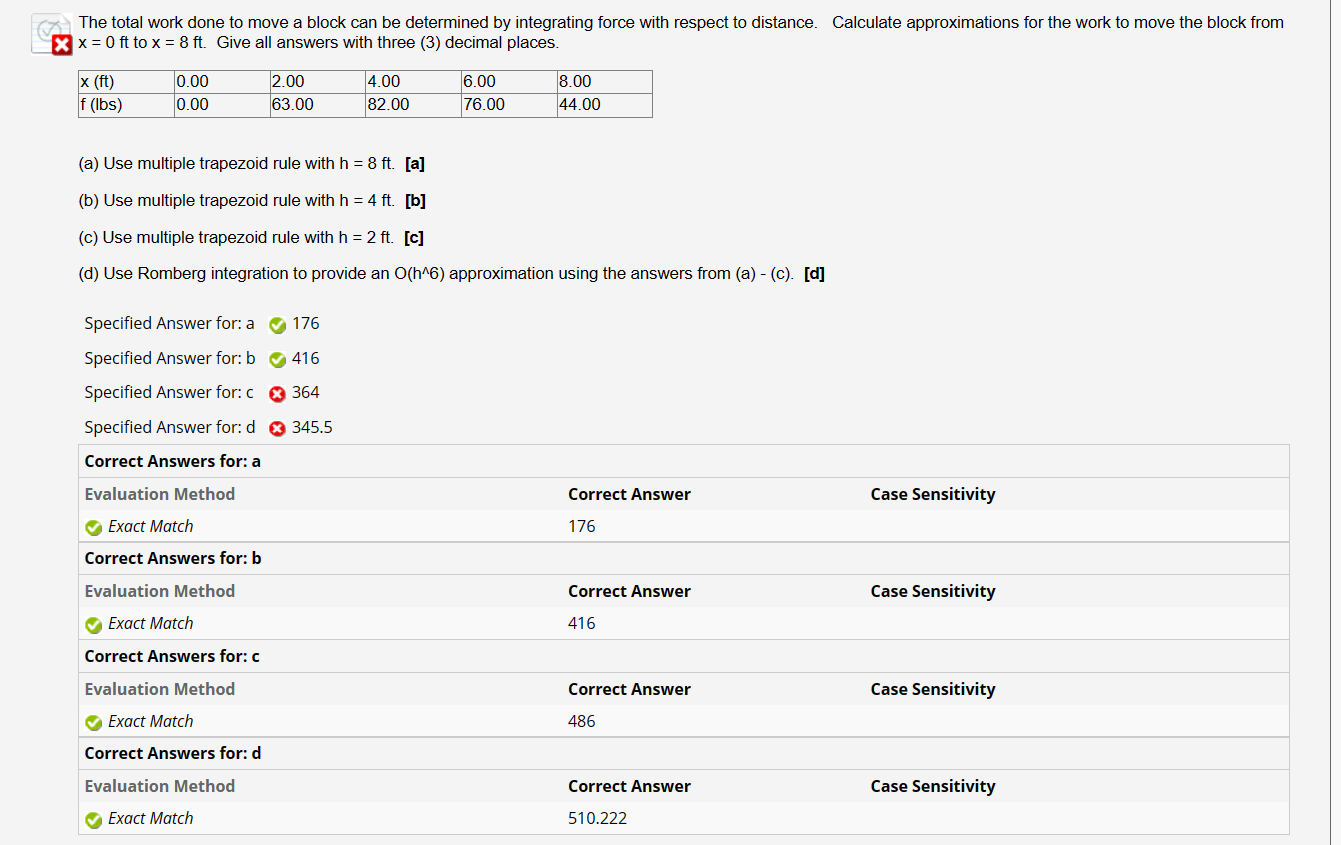  The total work done to move a block can be determined