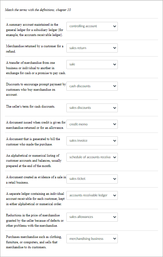 maintained in the general ledger for a subsidiary ledger (for example, the