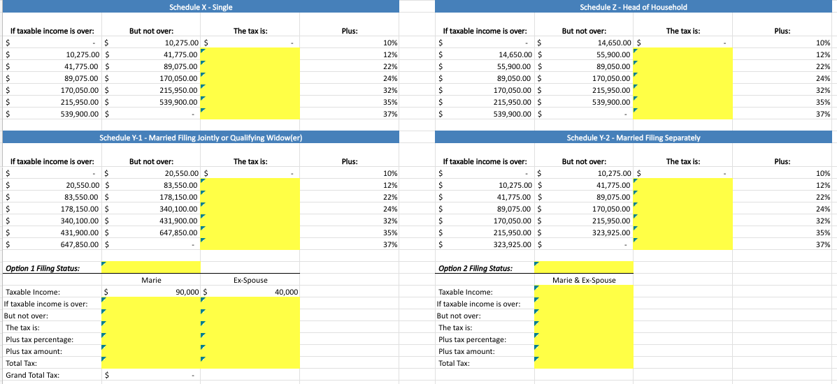 her soon to be ex-spouse have been amicable, and Marie is looking