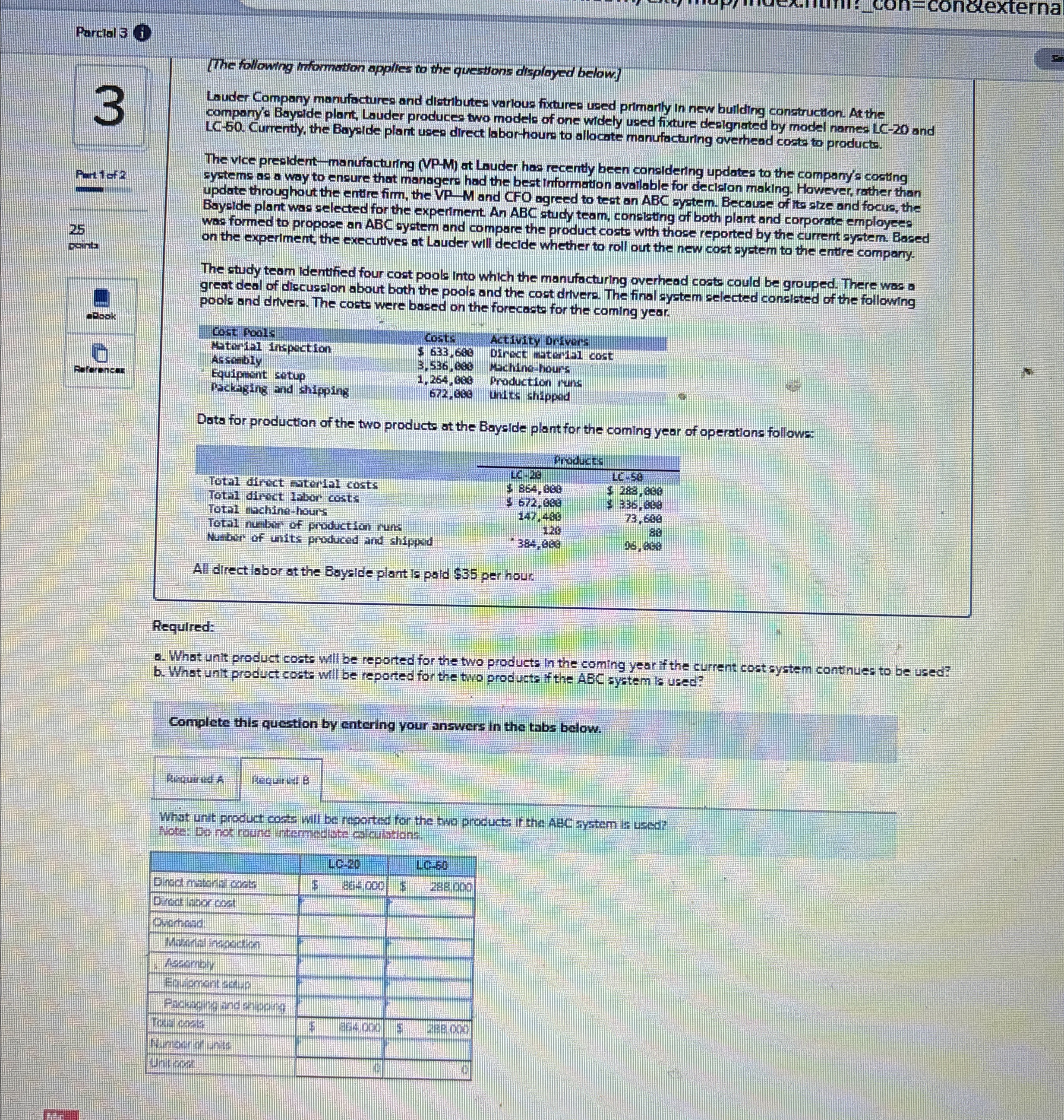 What unit product costs will be reported for the two products