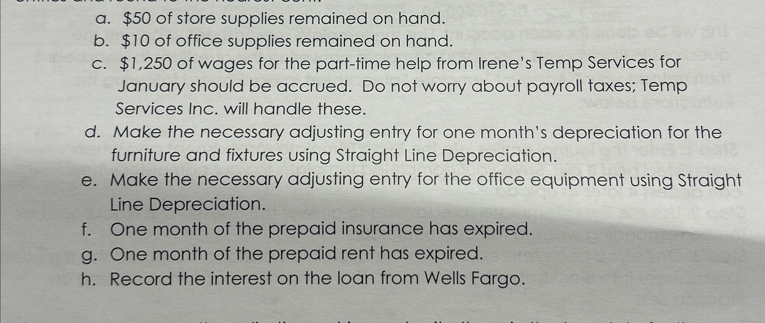 of the practice set, the student will prepare a Bank Reconciliation for