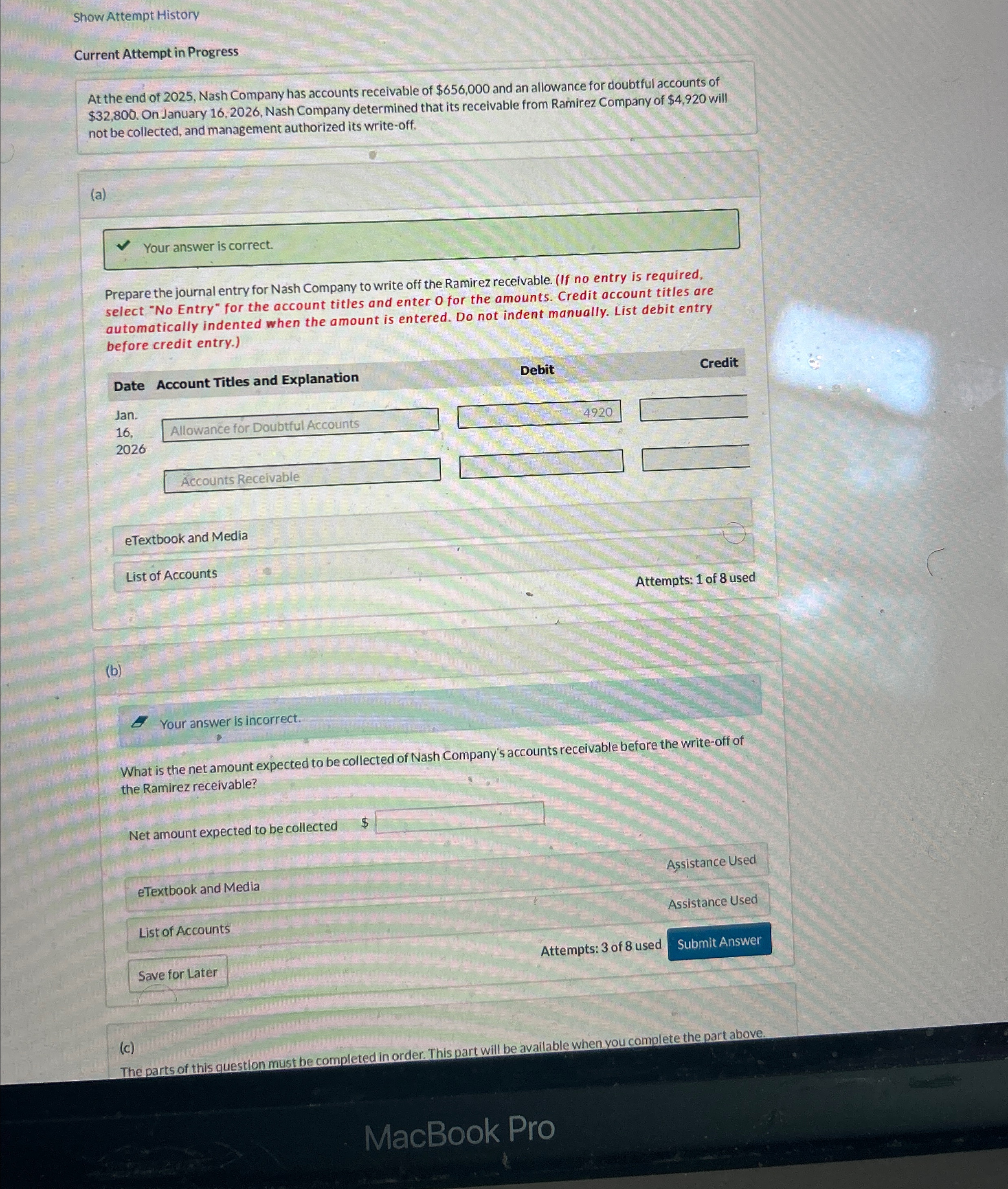 Show Attempt History Current Attempt in Progress At the end of