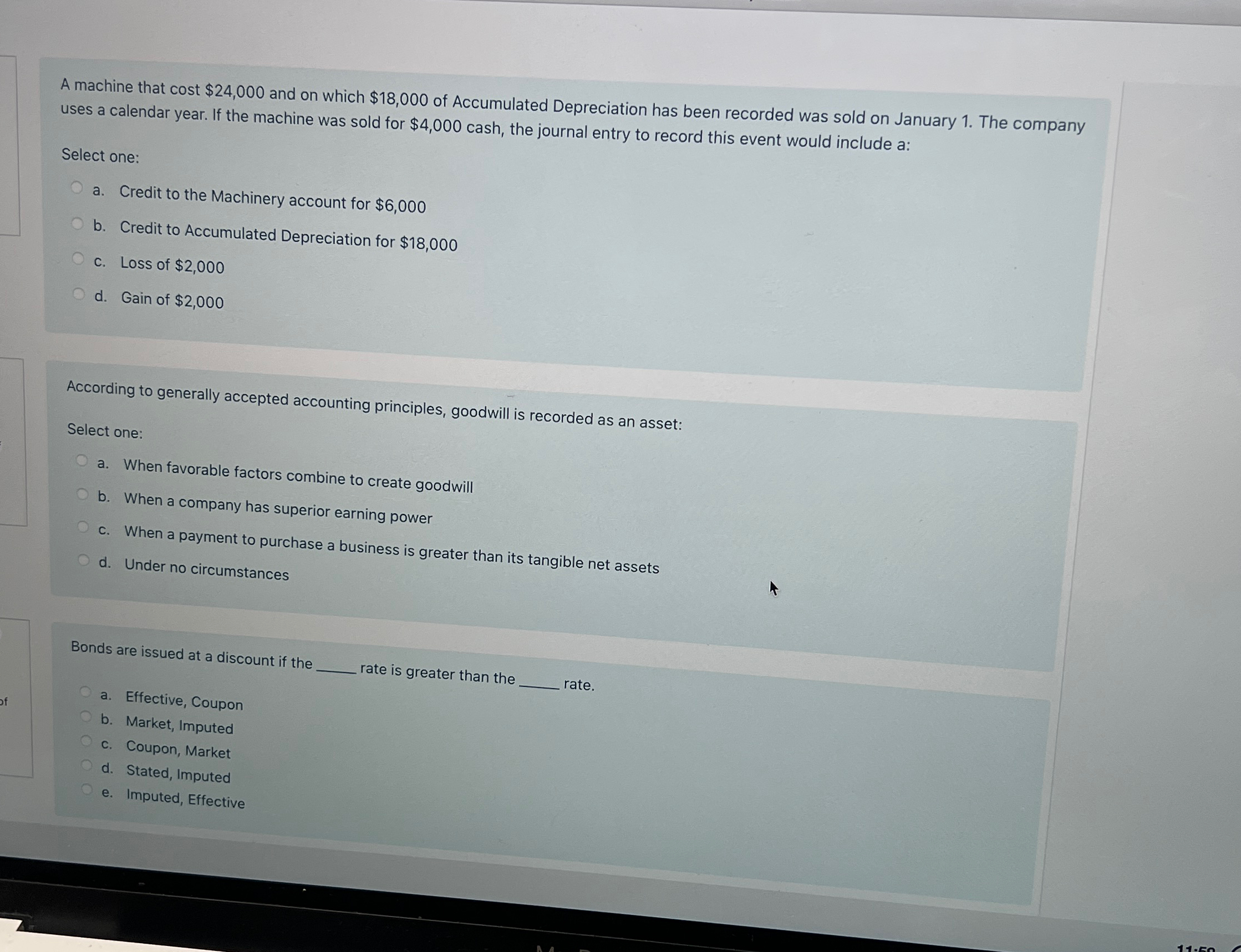 Accumulated Depreciation has been recorded was sold on January 1. The company