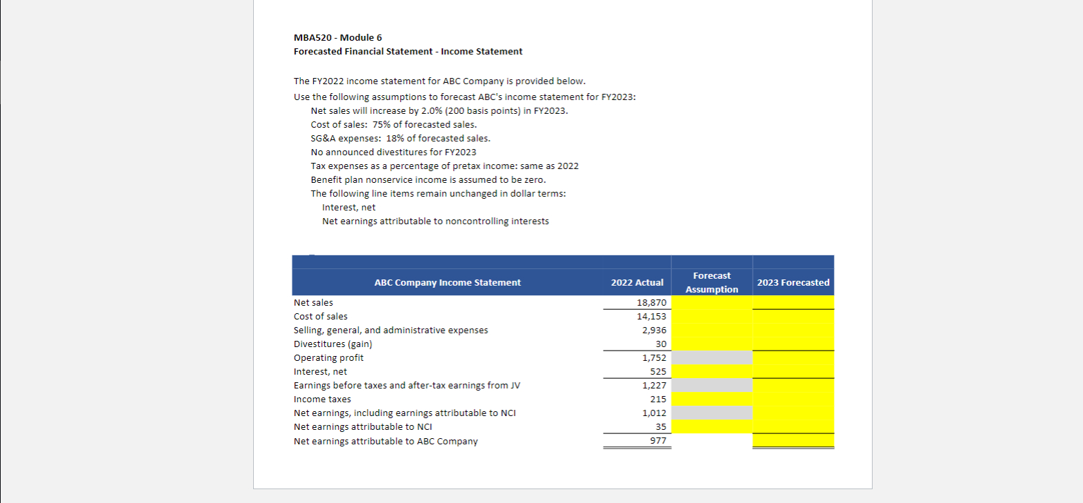  In the template document Download template document, you are provided with