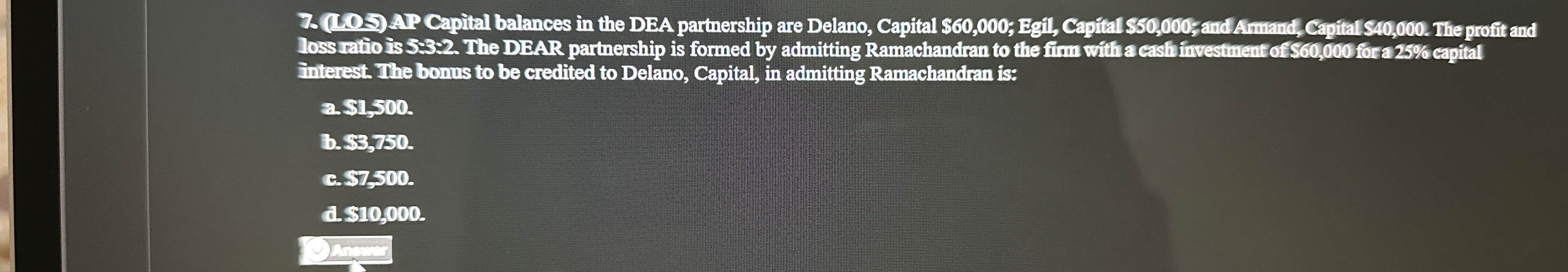 $60,000; Egil, Capital $50,000; and Amand, Capital S40,000. The profit and loss