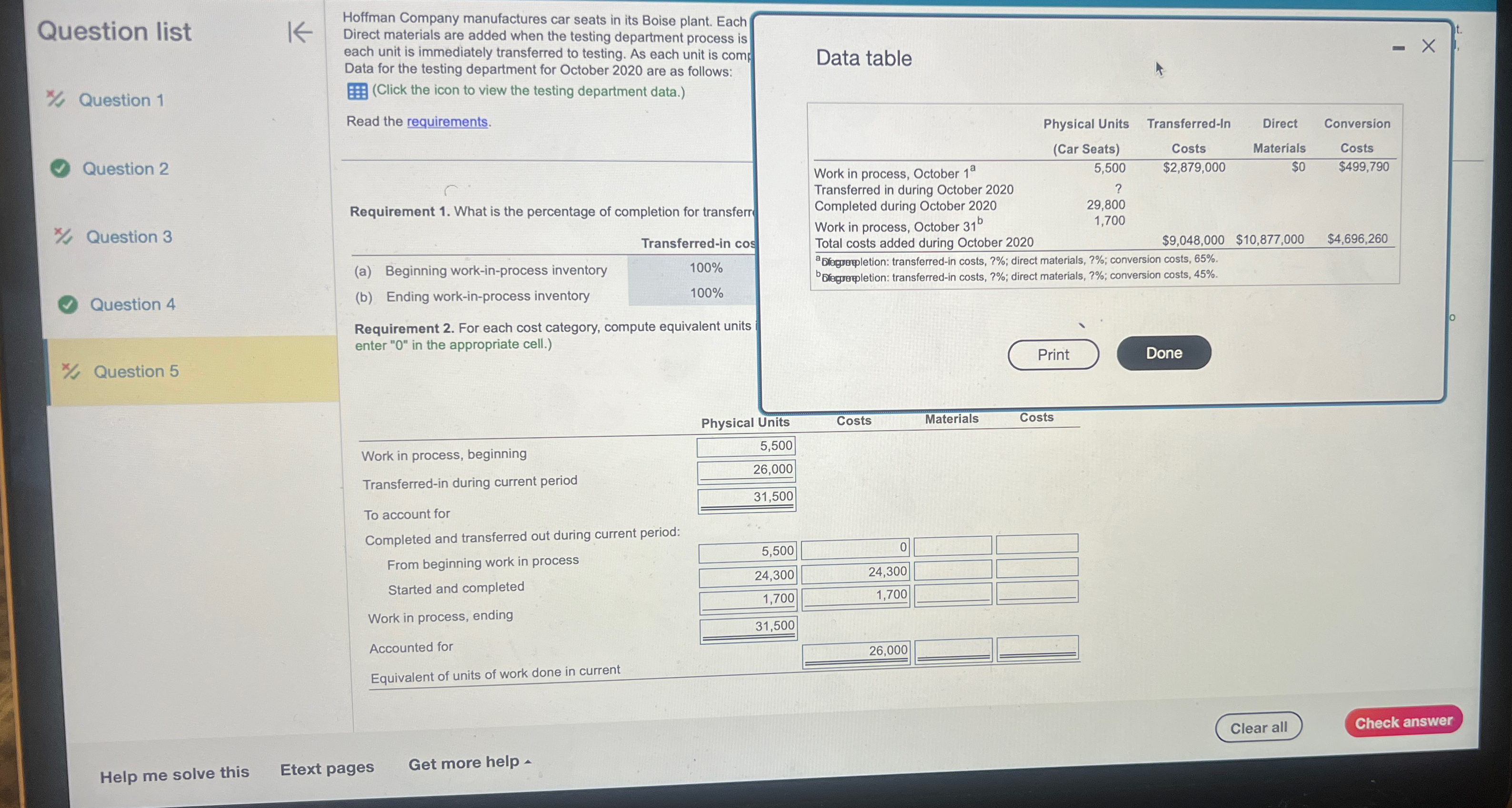  Question list Question 1 Question 2 x3 Question 3 Question 4