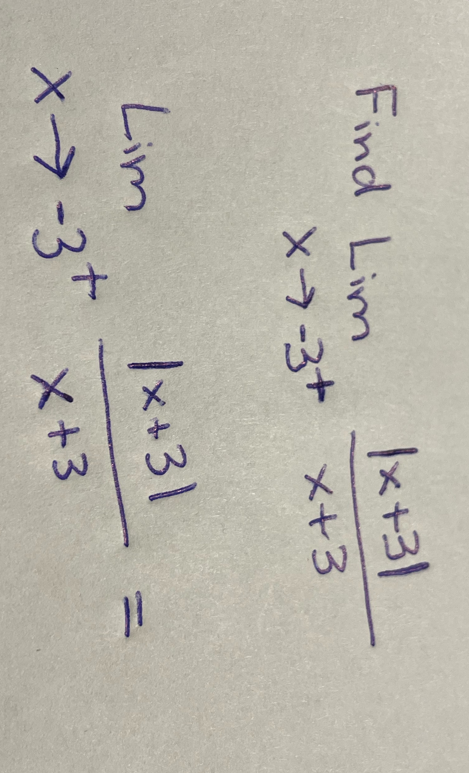  Find Lim 1x +31 X -7- 3+ x+ 3 Lim 1x+31