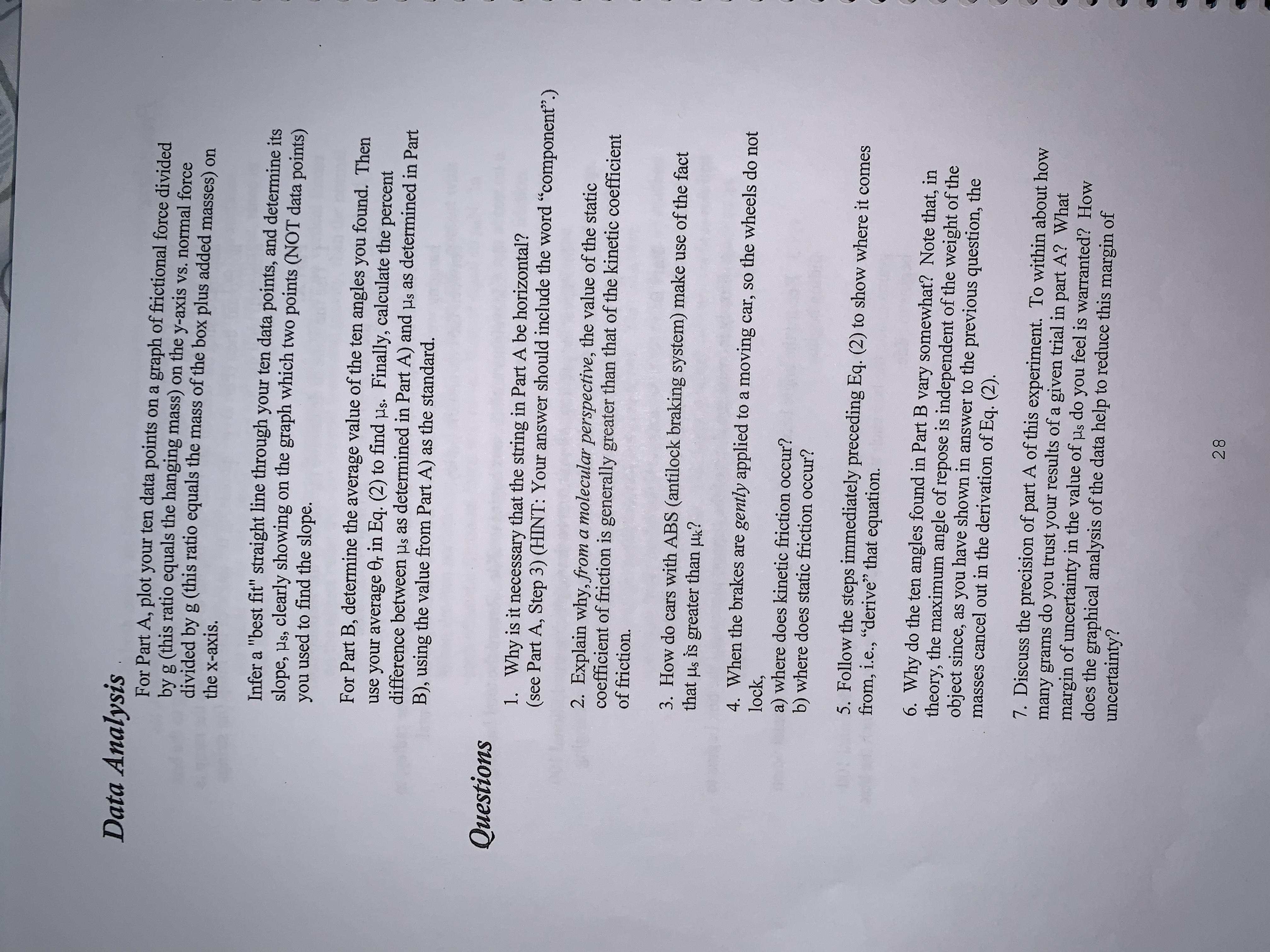 and when an object is at rest upon a surface. These are