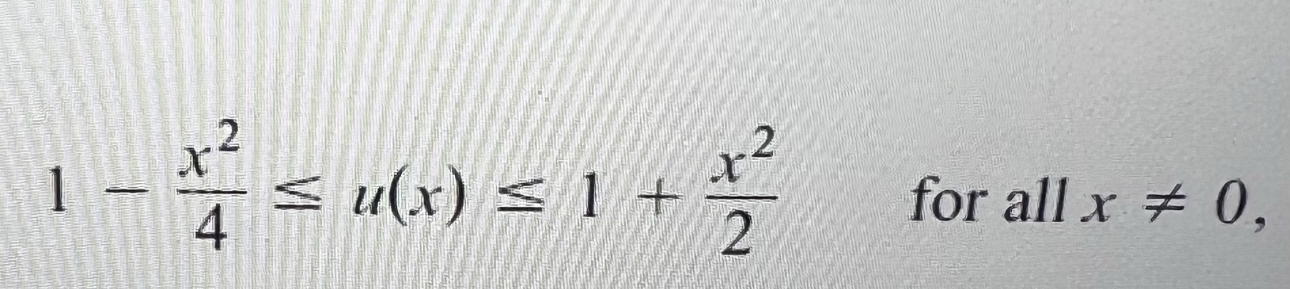 u(x) 1 + x for all x 0,