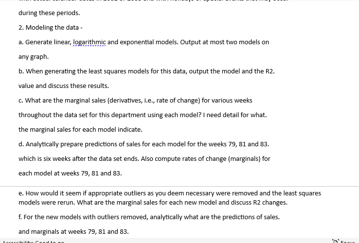 Analysis: This section includes addressing and answering the specifications and requirements as