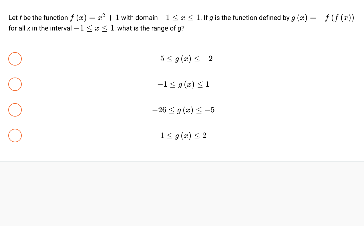 1. If g is the function defined by g (c) for all