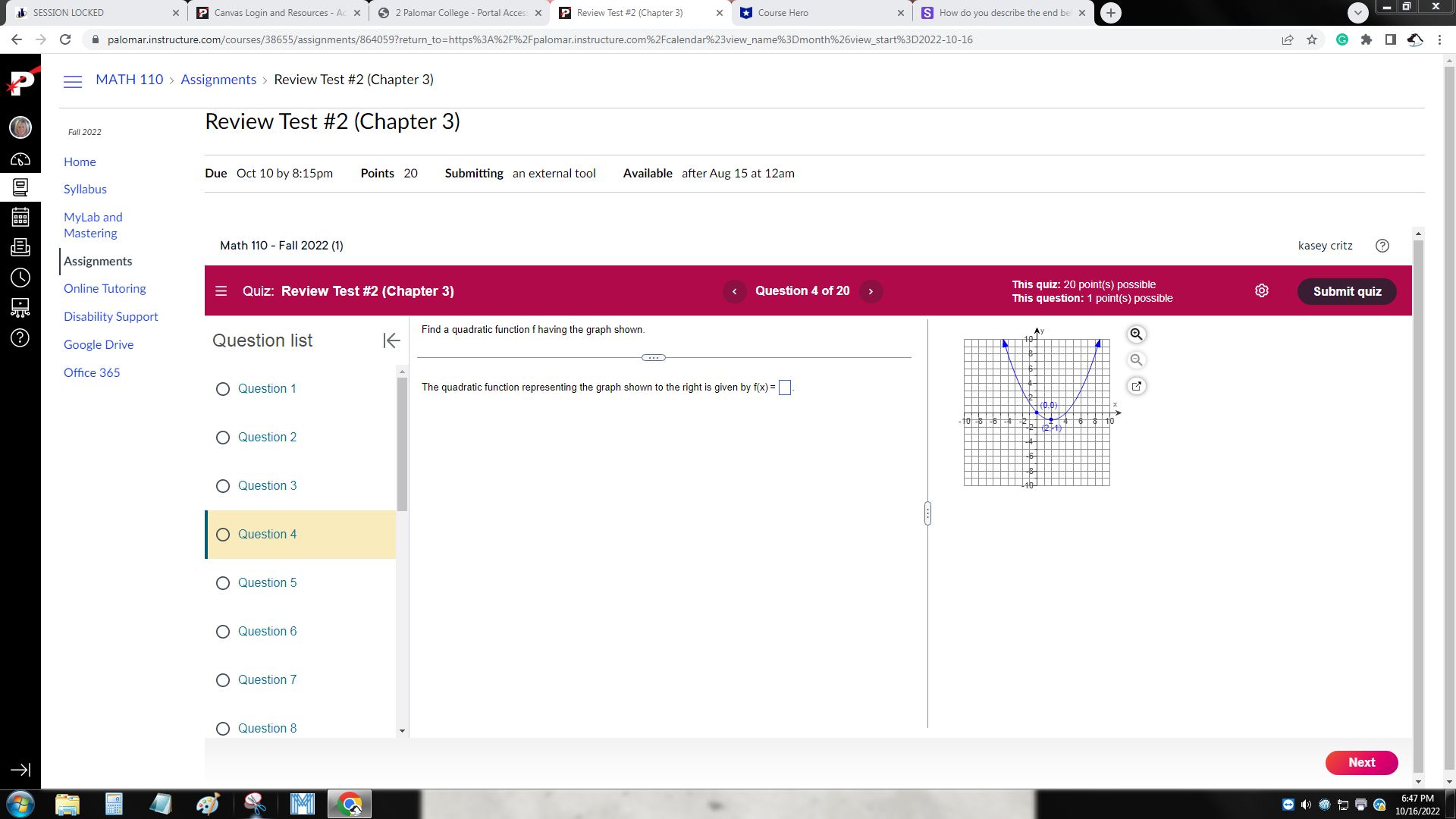 Portal Acces X a Review Test #2 (Chapter 3) Course Hero X
