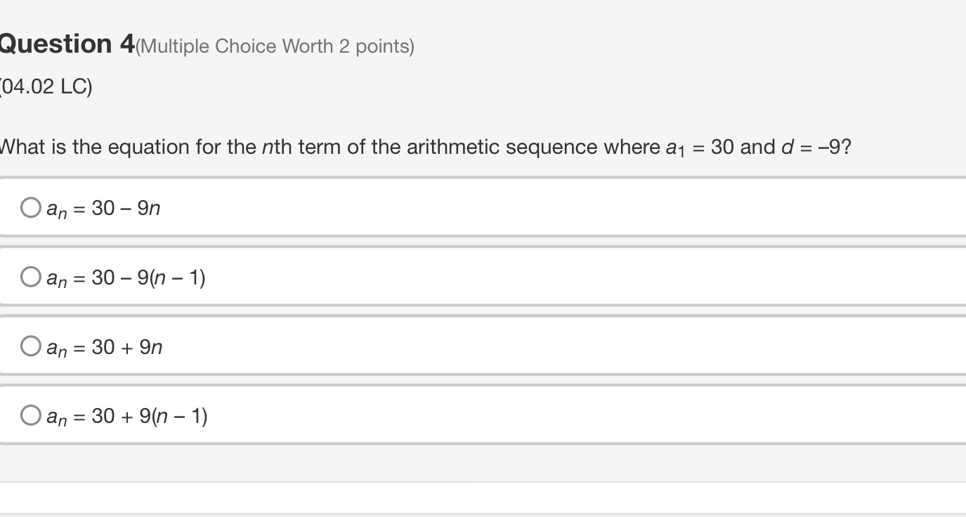 Please answer question Question 4(Multiple Choice Worth 2 points) 04.02 LC)
