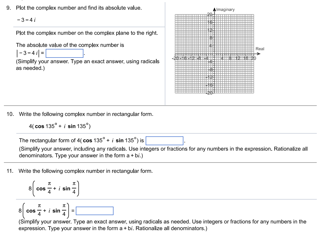 product of two complex numbers in polar form is found by (4)