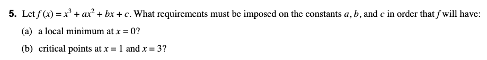  5. Let / () =x + ar'+ by + c. What