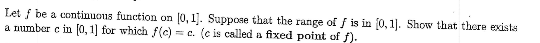 function on [0, 1]. Suppose that the range of f is in
