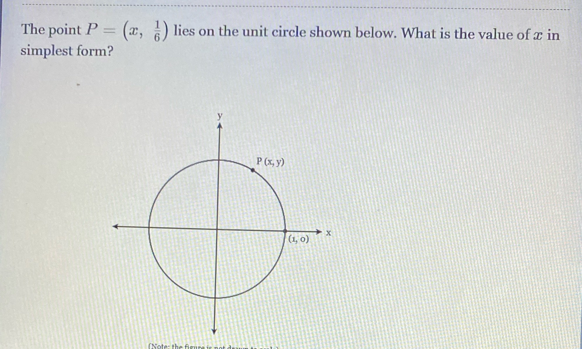  help pre calculus The point P = (x, - ) lies
