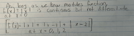 wrong.I'm trying to make a function that is continuous but not differentiable