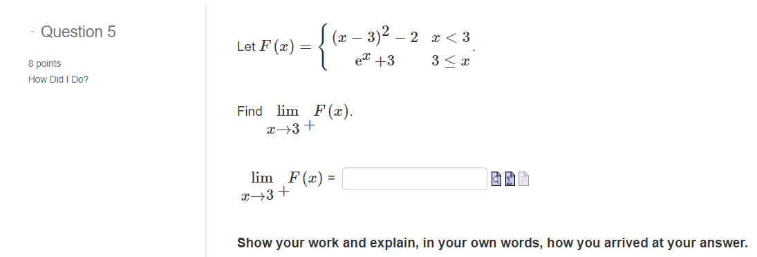 - Question 5 8 points HOW Did I DO? 2 2 Let