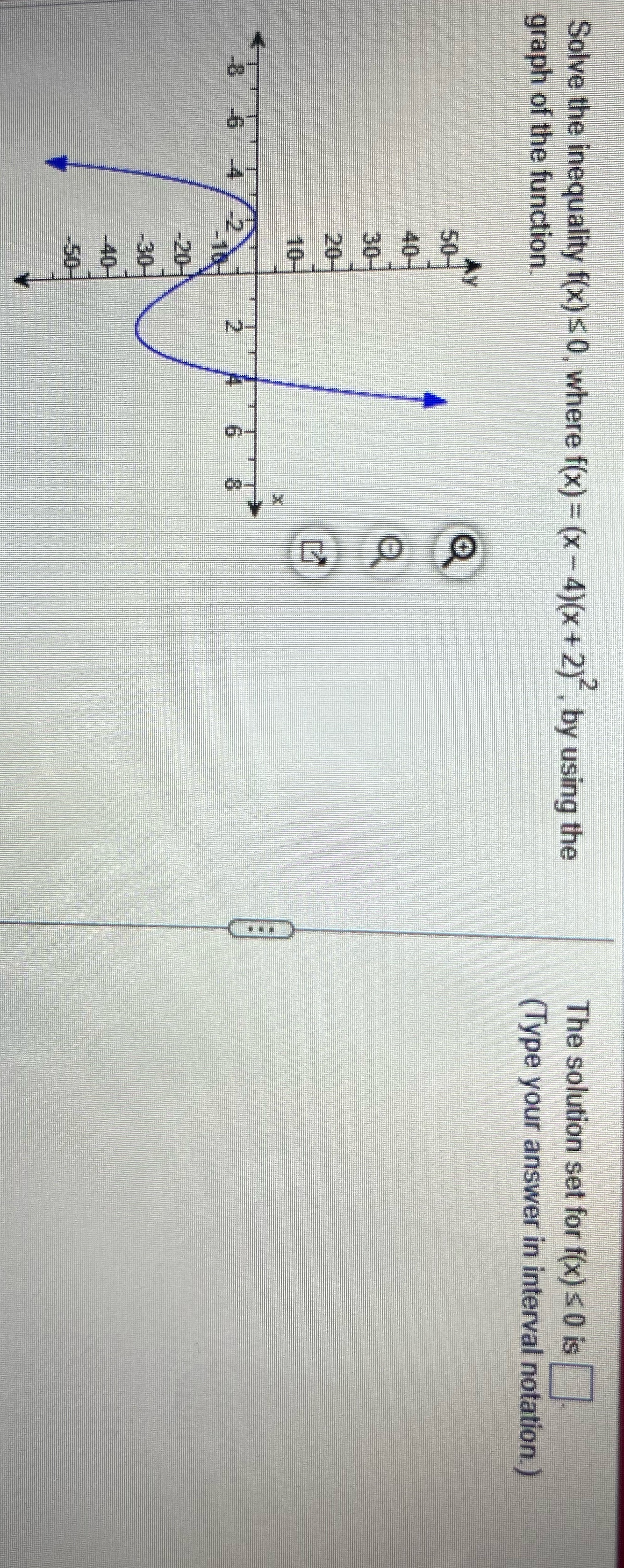 Solve the inequality f(x) $0. where f(x) = (x - 4)(x