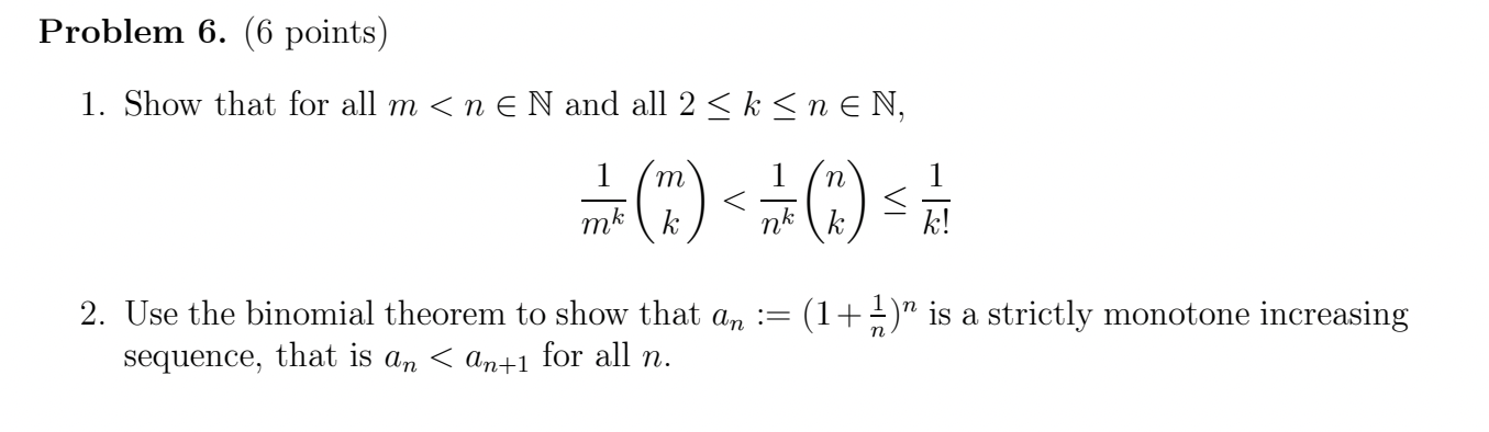 e N and all 2 < k < n e N, 1