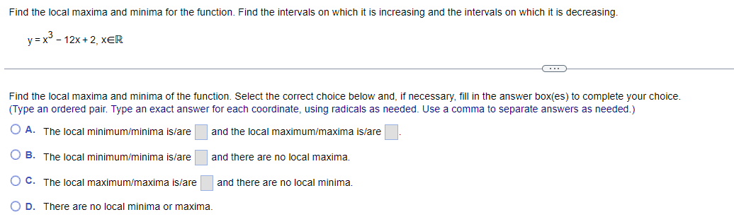 correct choice below and, if necessary, fill in the answer box(es) to