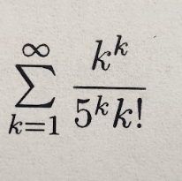 the series in each of the following problems converge or diverge. k=1