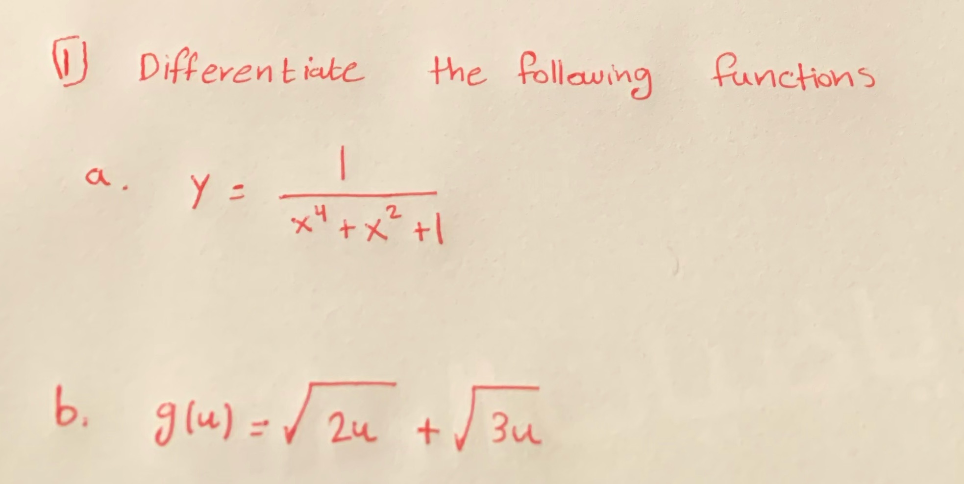 = x 4 2 + X +1 b. glu ) = /