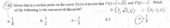 -16/ Given that at a certain point on the curve F(/)