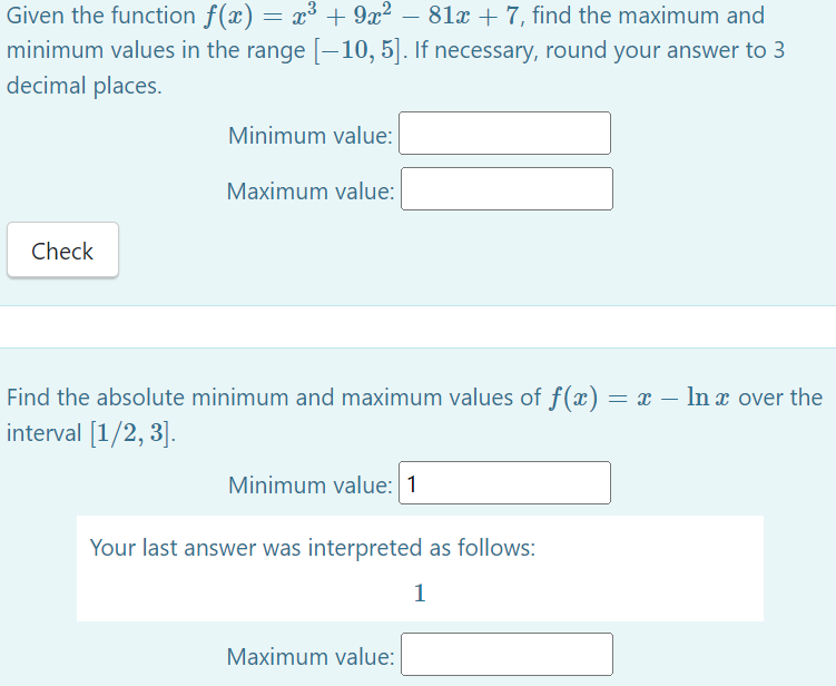  Given the function f(.'l:) = m3 + 93:2 81:1: + 7,