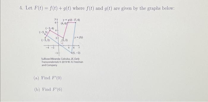  4. Let F(t) = f(t) + g(t) where f(t) and g(t)
