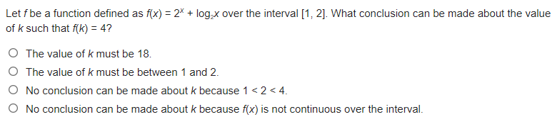 Let f be a function defined as f(x) = 2* +