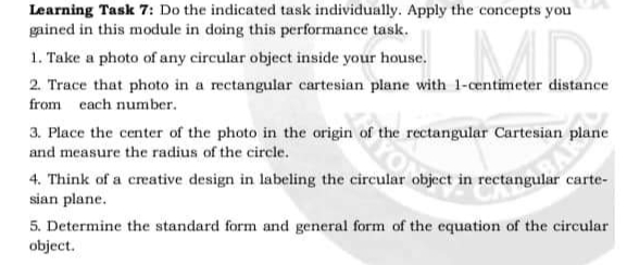 PLEASE SKIP. Learning Task 7: Do the indicated task individually. Apply the