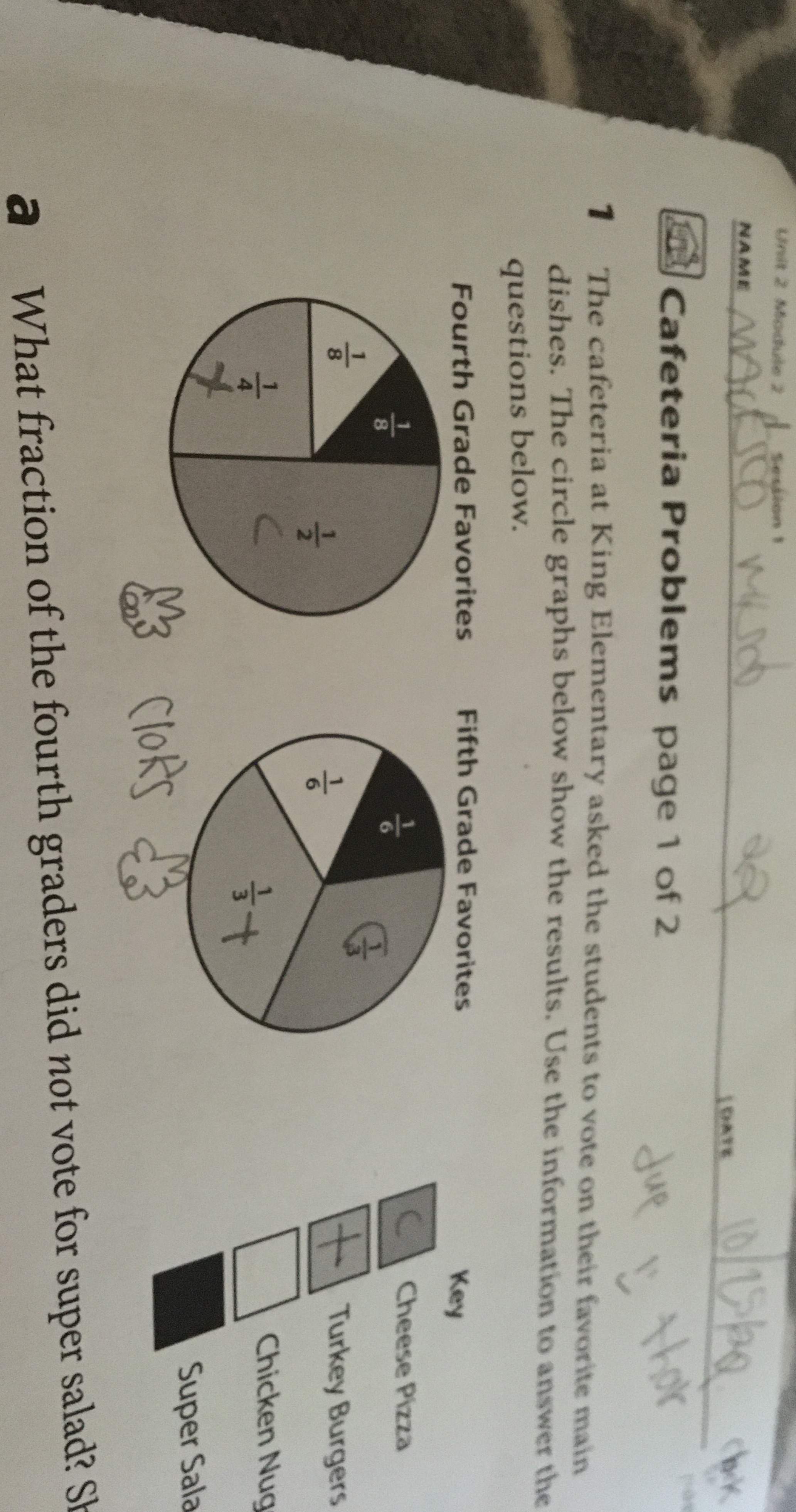 Unit 2 Module 2 NAME MACECO MO IDATE Cafeteria Problems page