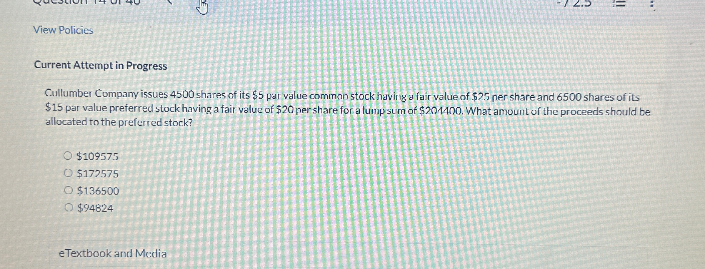 of its $5 par value common stock having a fair value of