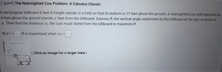 billboard 8 feet in height stands in a field so that its