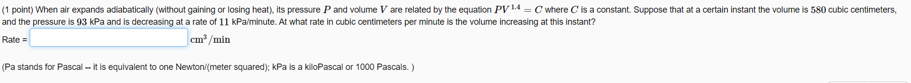 1. = C where C is a constant. Suppose that at a
