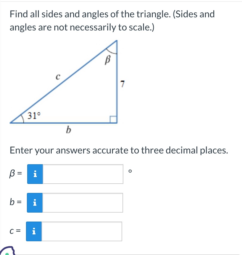 places. a: = n degrees I3 = n degrees 1/ = n