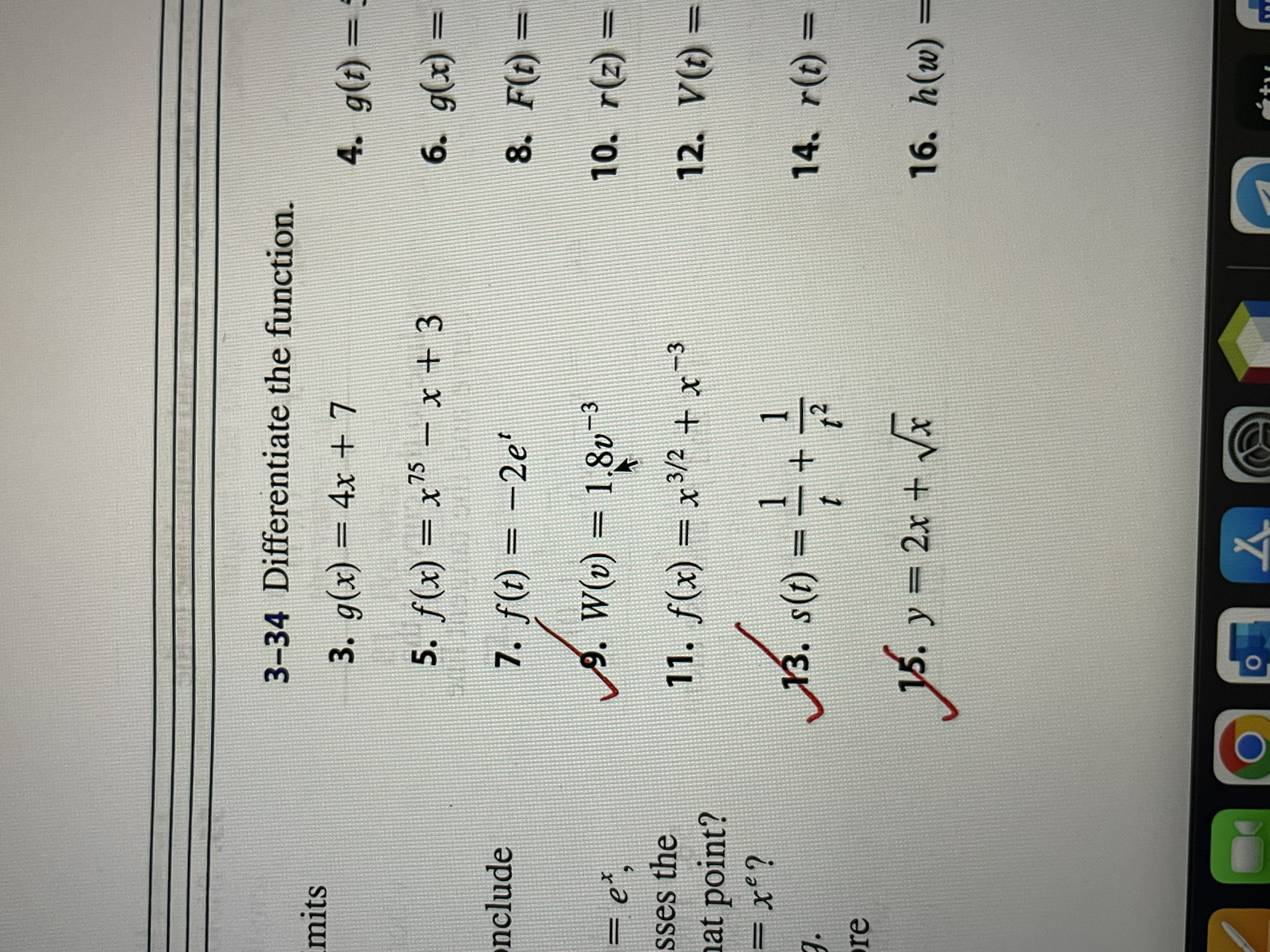 (2 - x?) 5. y - x'e' 6. y - (e* +