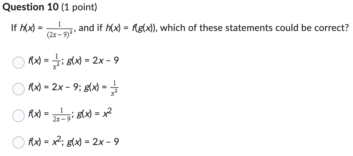 = fig(X)), which of these statements could be correct? I. iii) x)
