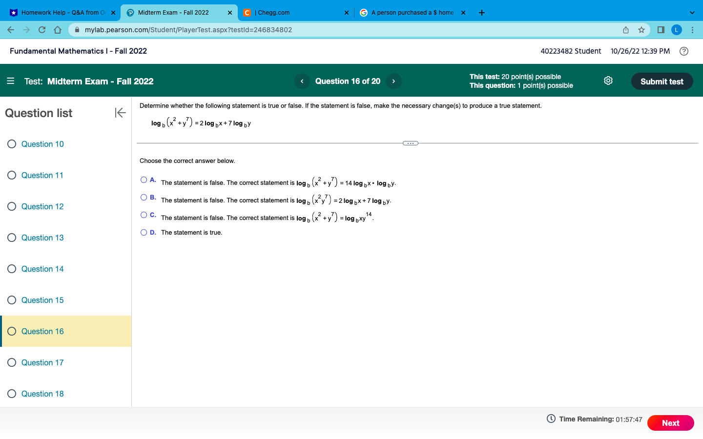 This question: 1 point(s) possible Submit test Many tax preparation firms offer