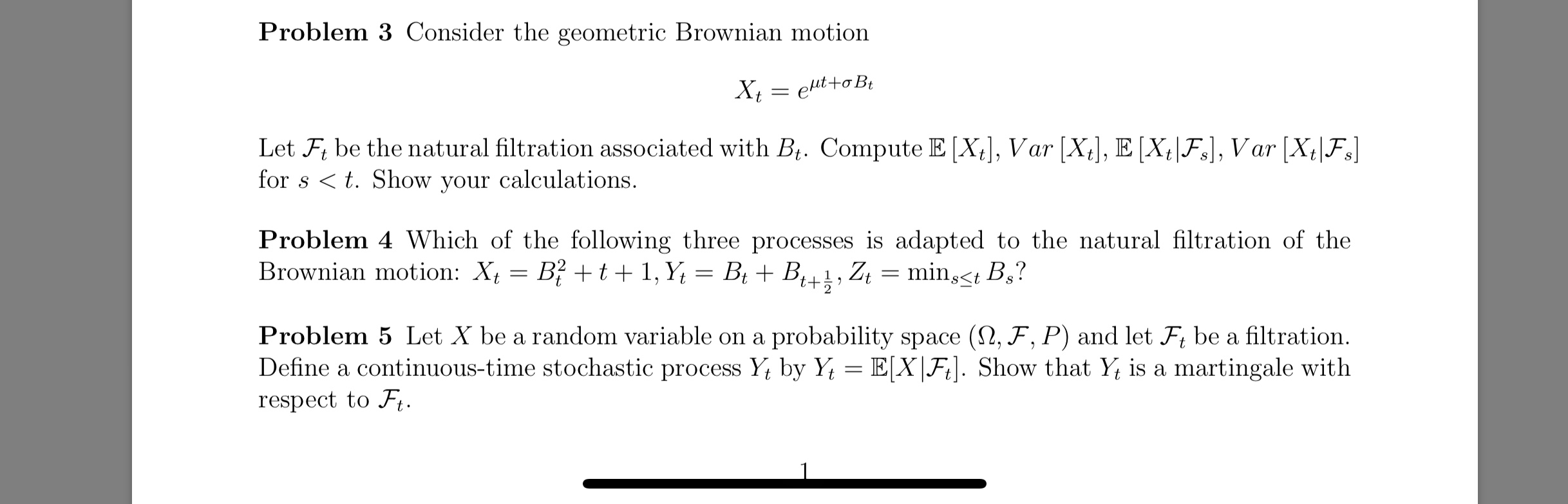  These problems are relevant to stochastic finance, please help me to