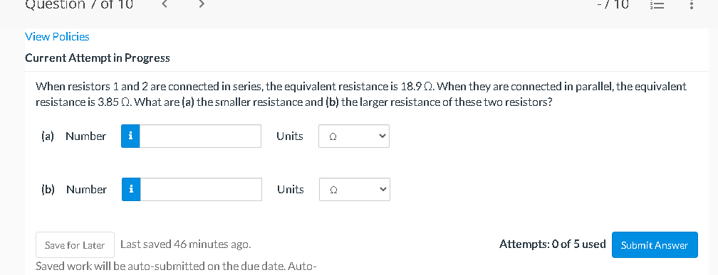 equivalent resistance?What is i in [bi resistance 1, [c] resistance 2, [d]