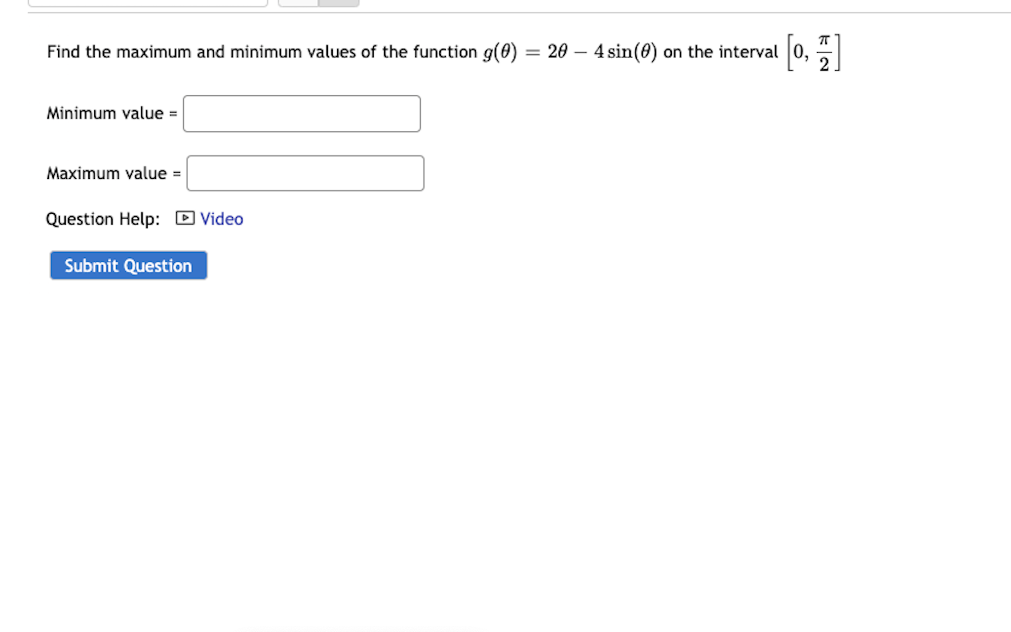 Find the maximum and minimum values of the function 51(0) =