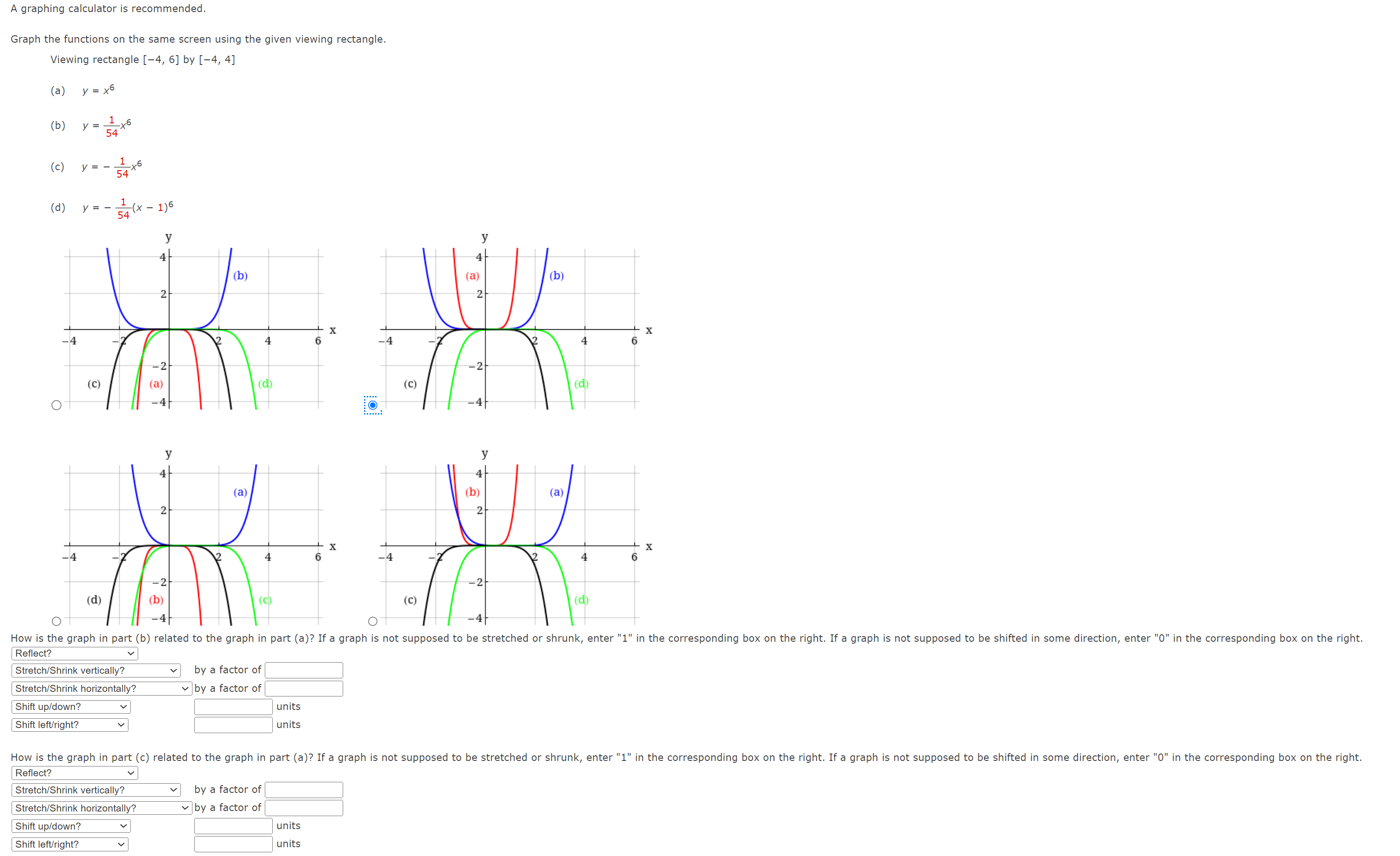 4] (a) (b) y = x' (C) - x5 (0') (h) (b)