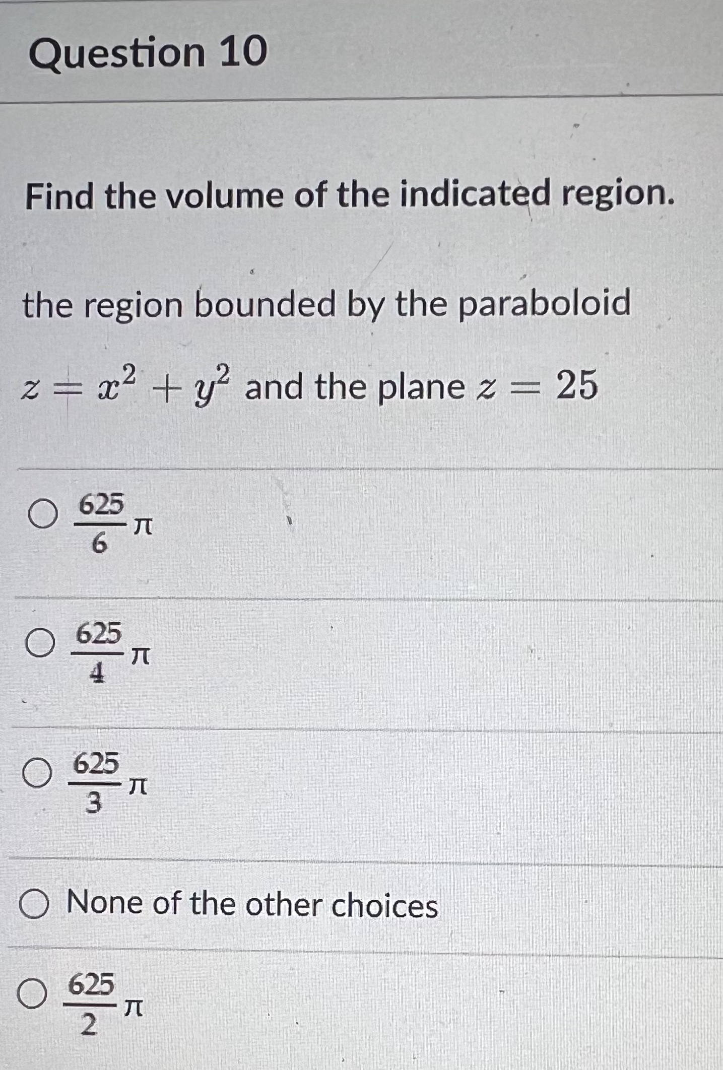 - = 15, saddle point O None of the other choices Of